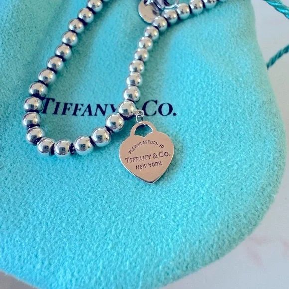 ❗️SOLD❗️Tiffany & Co. bead bracelet with Rubedo heart - Picture 2 of 5
